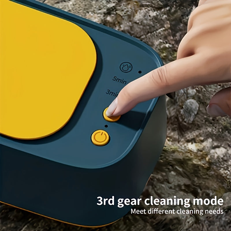Versatile Cleaner-Portable, 360° Deep Cleaning, Rechargeable Battery-USB Powered | High Frequency Vibration Cleaning Machine, Multi-Purpose Wash for Jewelry, Glasses, Watches, Braces, Dentures & More | Effortless Home Use